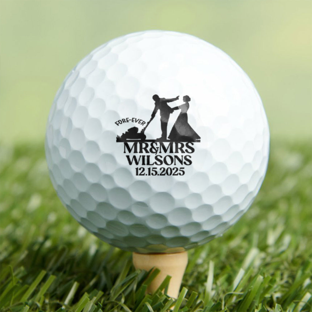 Personalized Wedding Golf Ball Stamp Box For Couple Gift, Anniversary, Wedding Gift HA75 898564