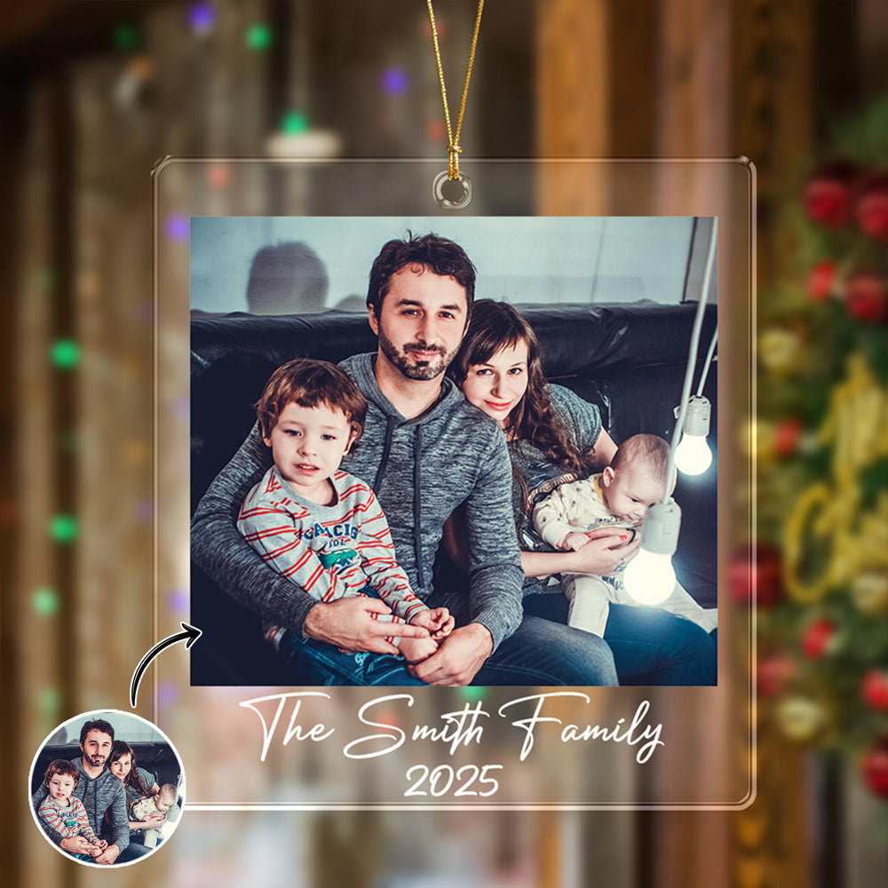 Custom Photo Acrylic Ornament Christmas Gift For Family LM32 895739