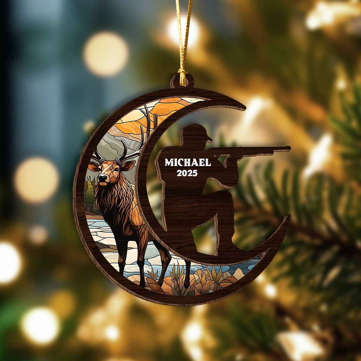 Personalized Deer Hunting Wood Layer Ornament For Hunting Lovers TH10 896691