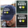 Baseball Dad - Personalized Washed Denim Baseball Cap TH10 896163