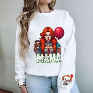 Personalized IT Halloween Sweatshirt With Kid's Names Funny Gift For Mom TH10 894359