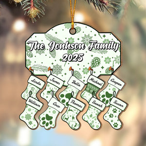 Custom Name Family With Pet - Personalized Wood Ornament LM32 895377