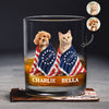 Custom Photo Dog Cat With America 250 Whiskey Glass HO82 901258