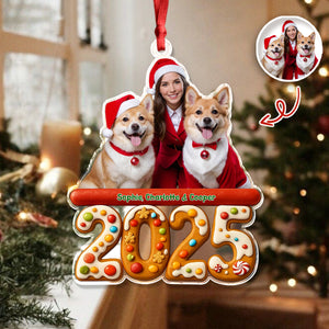 Custom Photo We And Our Dog Family Acrylic Ornament Gift For Dog Lovers HO82 900060