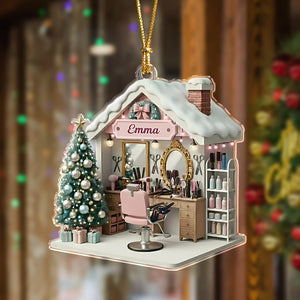 Personalized Custom Name Hair Salon Acrylic Ornament TH10 896823