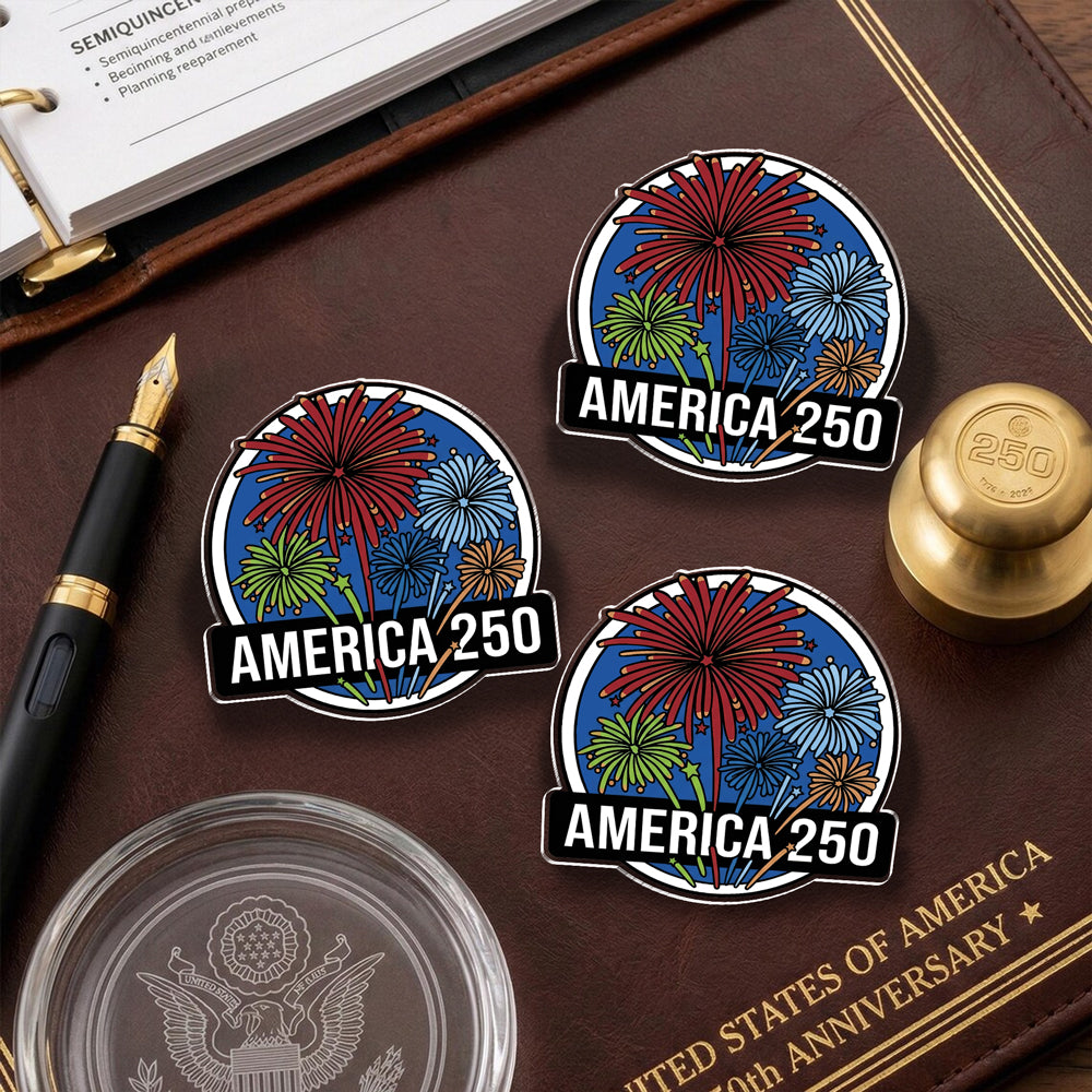 America 250 Fireworks Acrylic Pin TH10 169315
