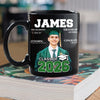 Custom Photo Congrats Class Of 2026 Magazine Graduation Gift Black Mug LM32 899367
