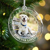 Custom Photo Forever Loved Christmas Glass Ornament Memorial Gift For Dog Lovers TH10 896403