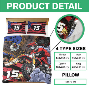 Custom Name And Number - Personalized Motocross Quilt Bedding Set LM32 897289