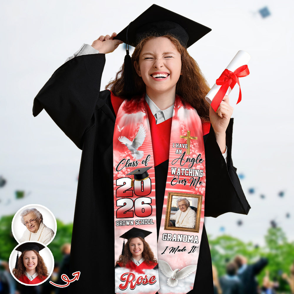 Custom Photo Class Of 2026 I'm Always With You Graduation Stole CH07 910254