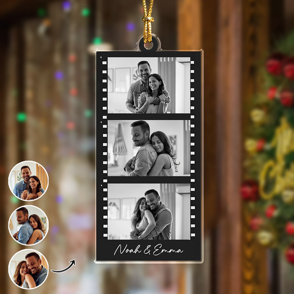 Custom Photo Couple Strip Acrylic Ornament Couple Gift HA75 897582