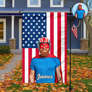 Custom Photo American Flag Garden Flag CH07 910380