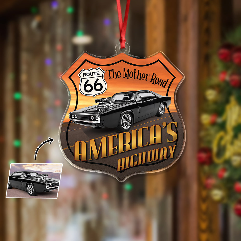 Custom Photo Route 66 America's Highway Acrylic Ornament TH10 894873