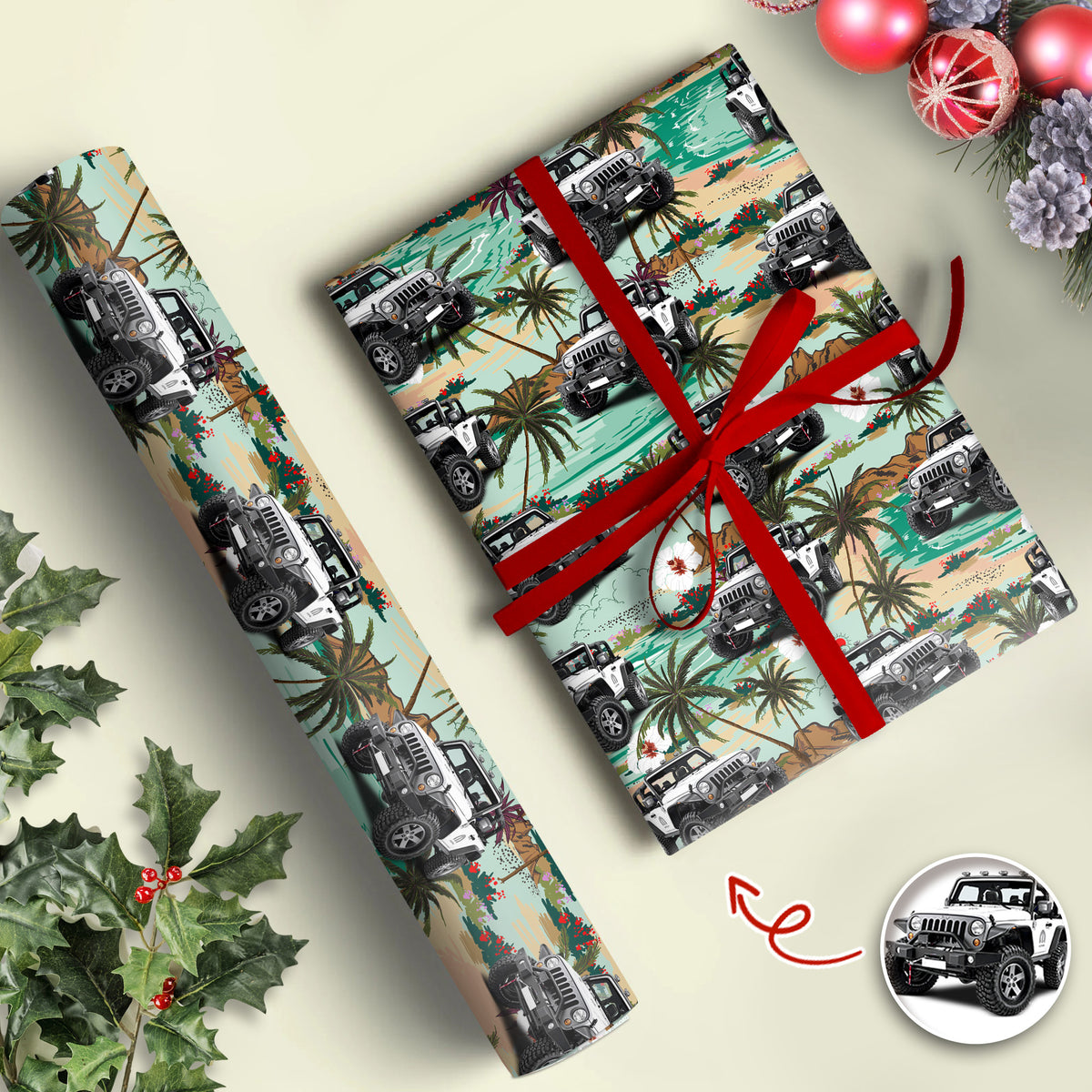 Custom Car Photo Retro Route 66 Wrapping Paper Gift For Car Lover CH07 899932