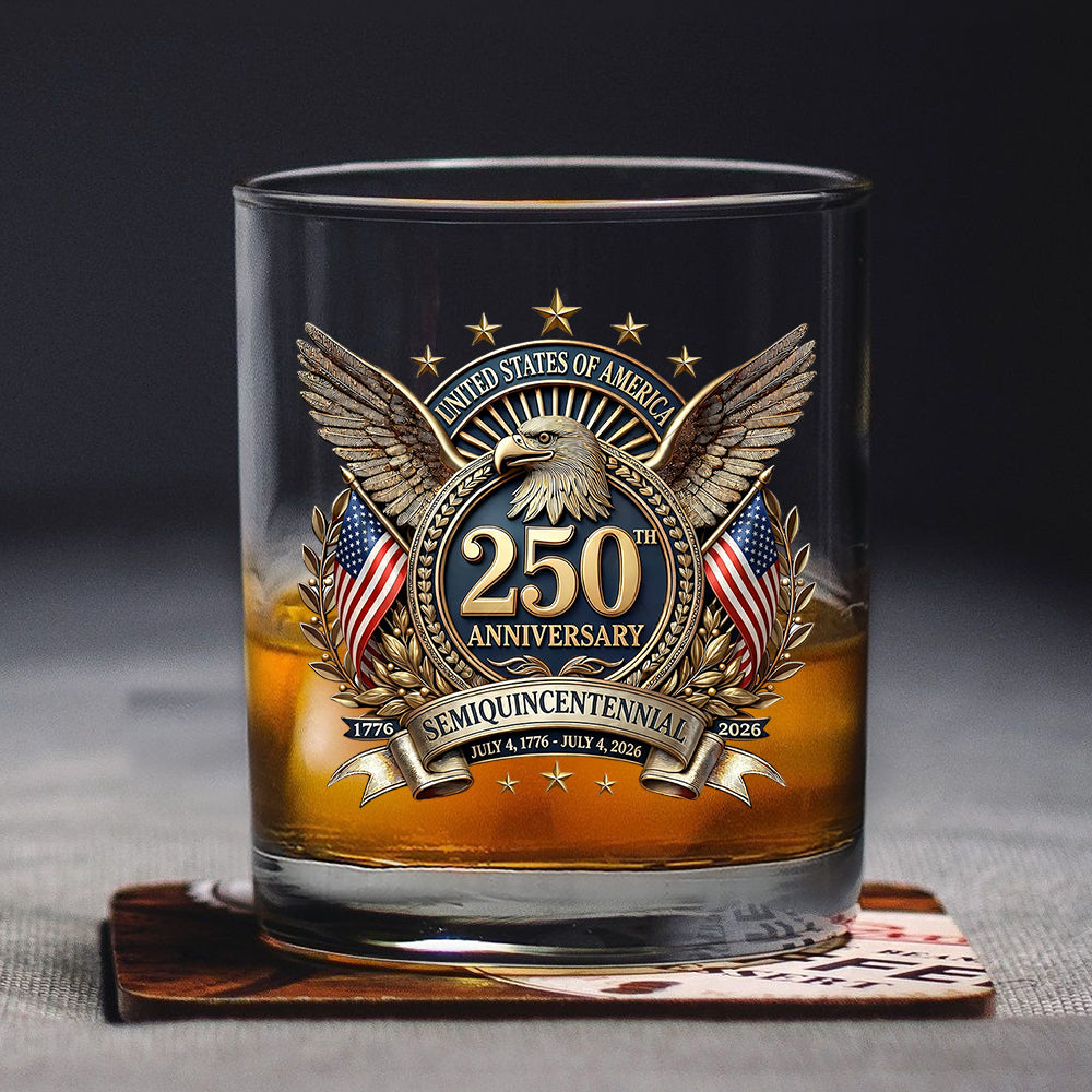 United Ststes Of America 250th Anniversary Semiquincentennial Whiskey Glass CH07 910324