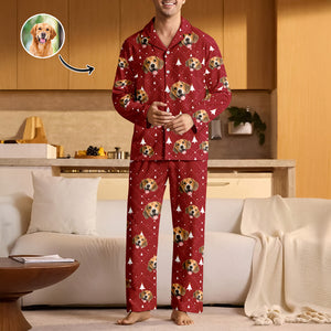 Custom Photo With Christmas Pattern - Personalized Pajamas Gift For Dog Lovers CH07 896298