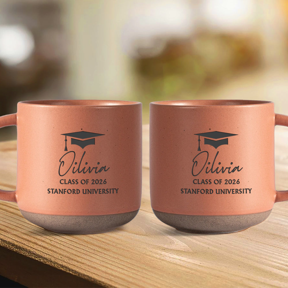 Custom Name Class Of 2026 Graduation Engraved Pottery Mug TH10 169165