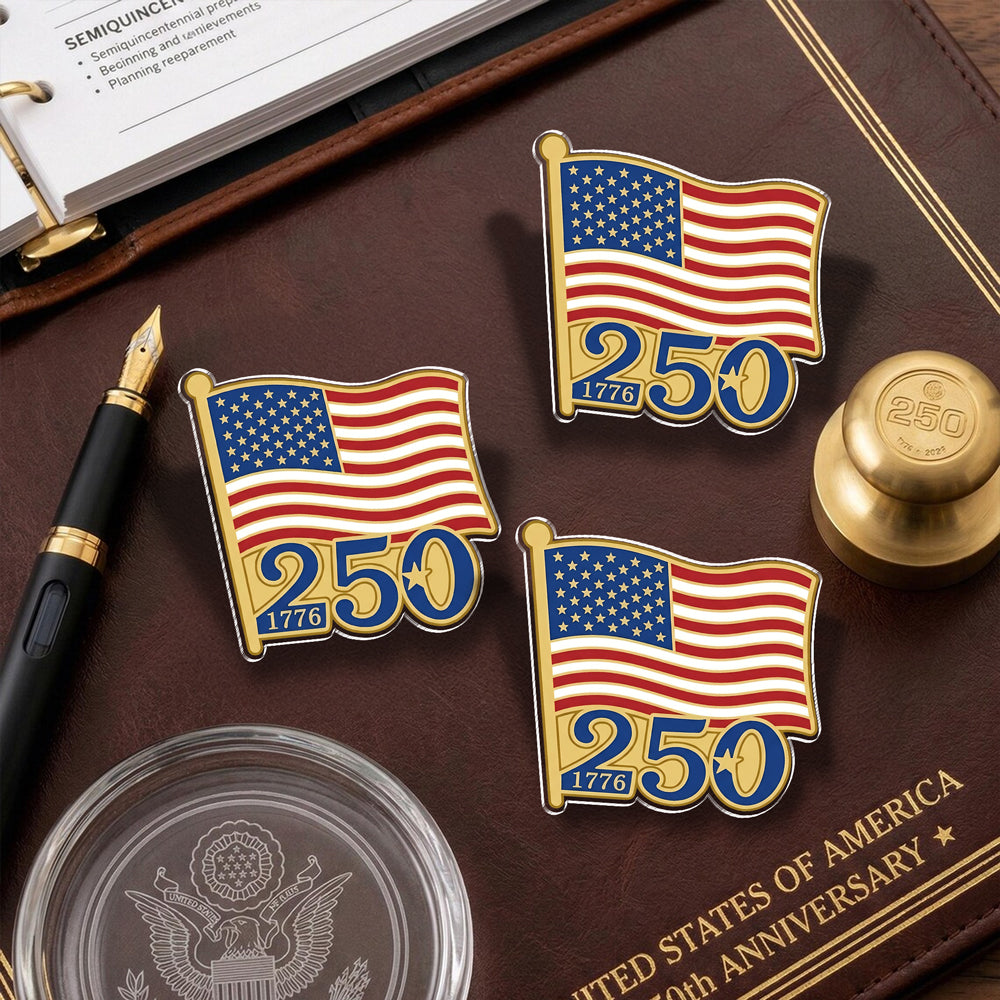 US Flag 250th Acrylic Pin TH10 169319