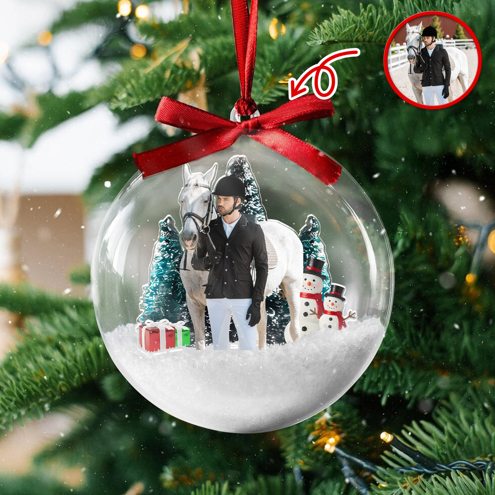 Custom Horse Photo - Personalized 3D Ball Ornament Christmas Gift For Family CH07 899792