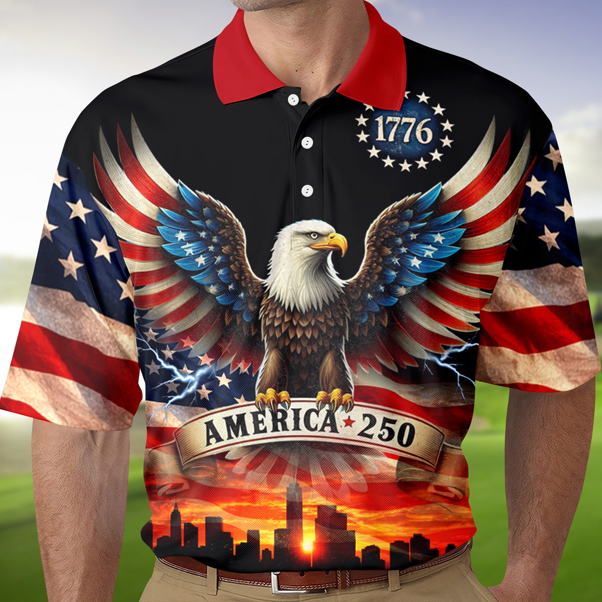 America 250th Anniversary 1776-2026 Patriotic Polo Shirt CH07 910464