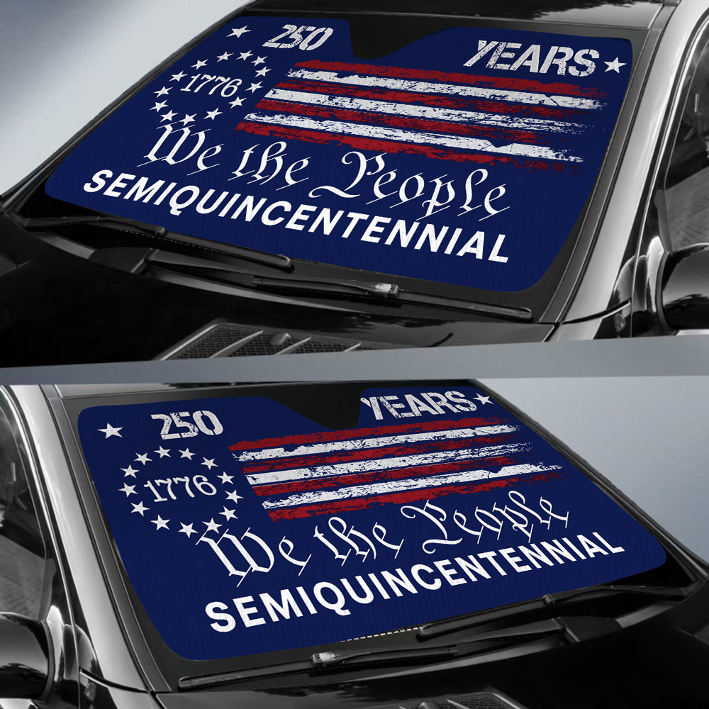Custom Family Name We The People America 250 Years Car Sunshade CH07 910248