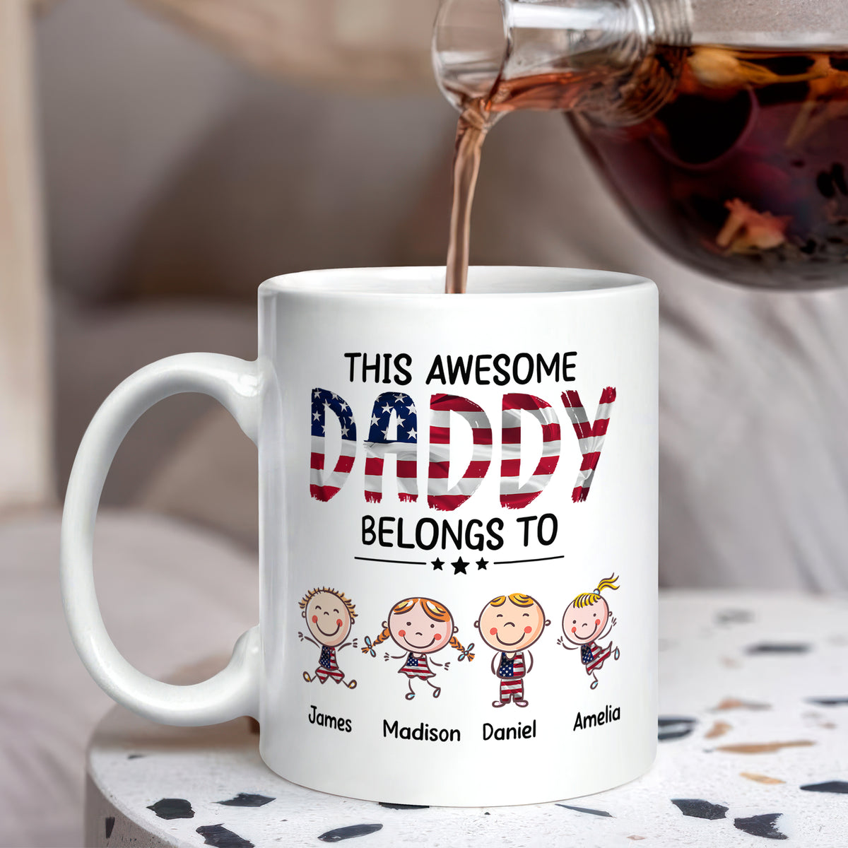 Personalized This Awesome Mom Belongs To White Mug HA75 920866