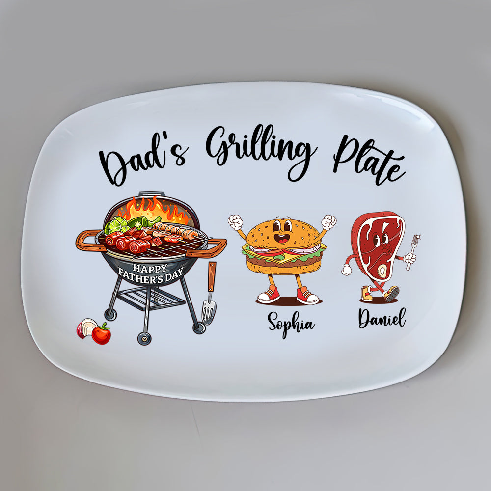 Daddy's Grilling Plate Platter Personalized Father's Day Gifts Grill Gifts CH07 895932