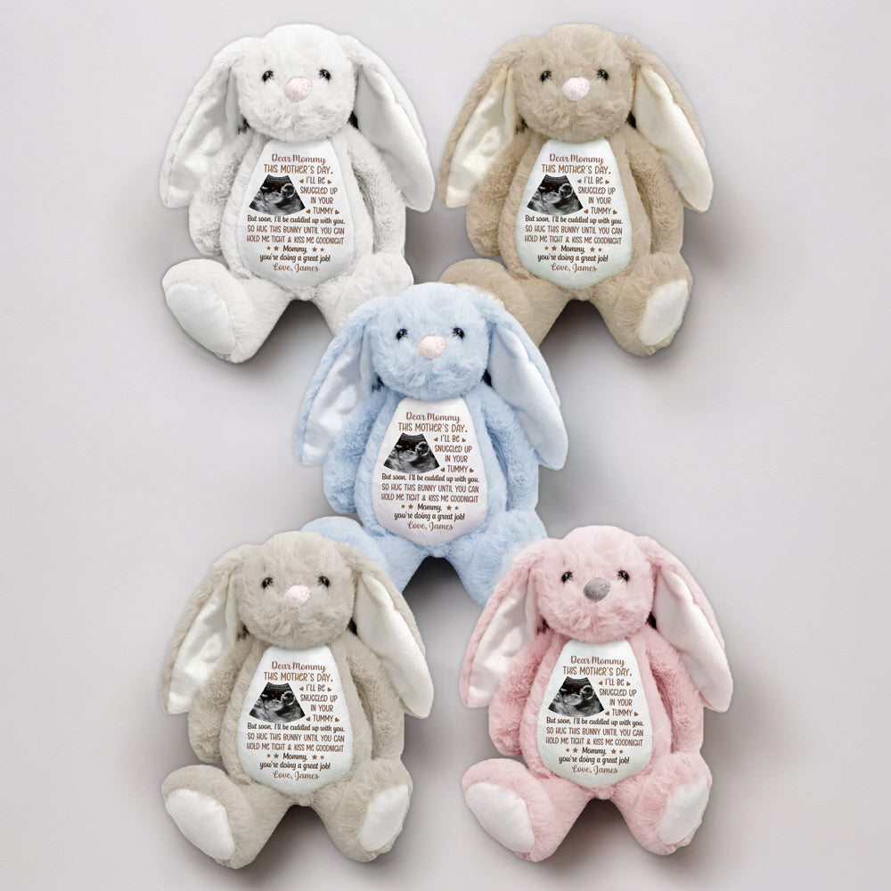 Personalized Ultrasound Photo Mother's Day Bunny Gift From The Bump for Pregnant Mom CH07 910896