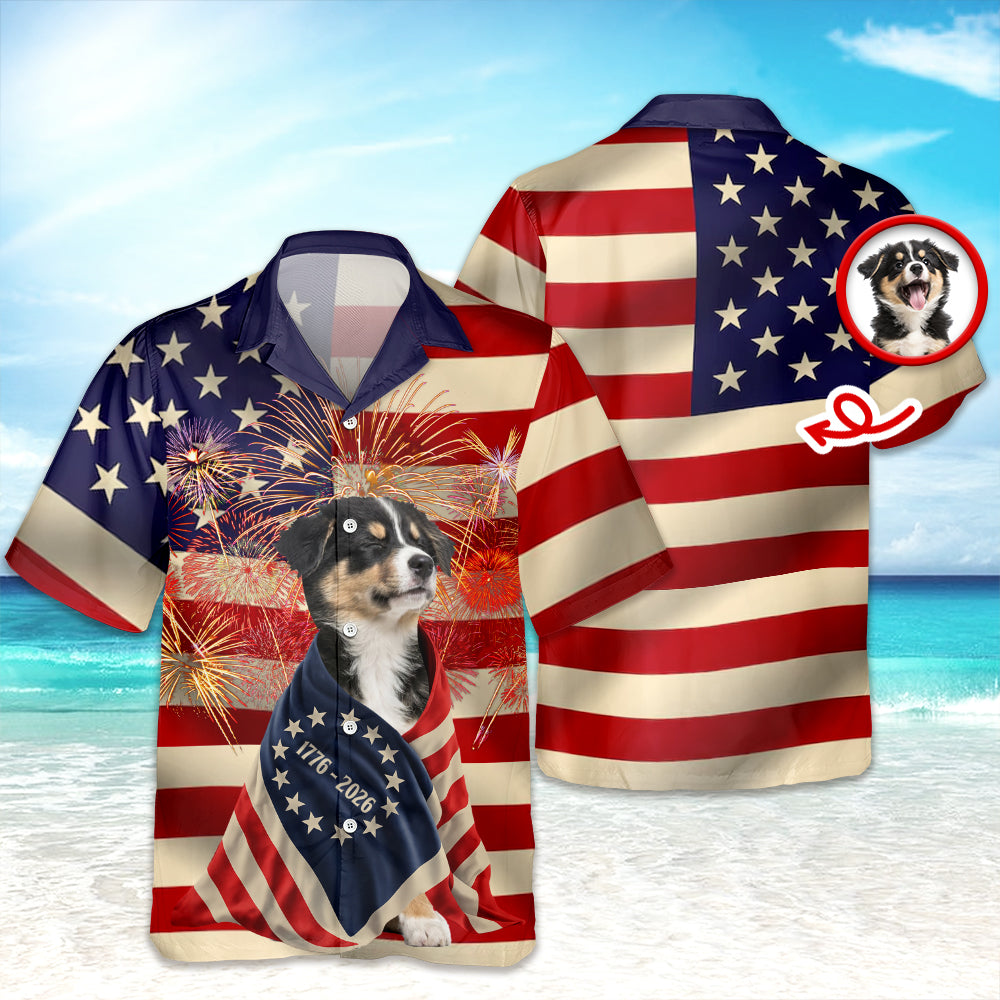 Custom Dog Photo American Patriot Hawaii Shirt TH10 898875