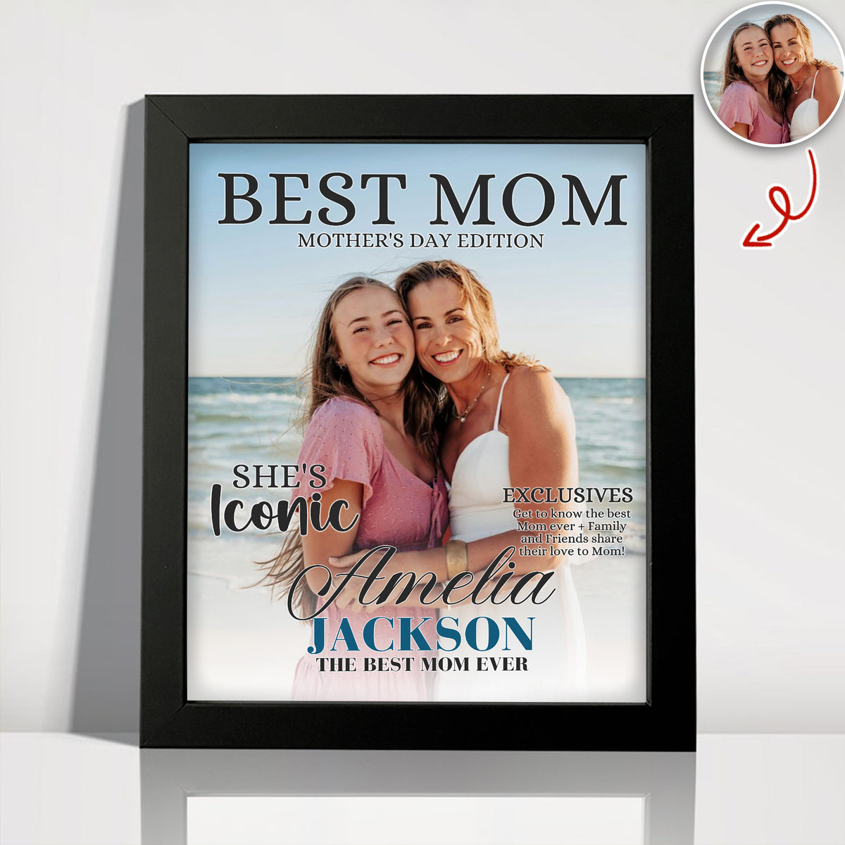 Custom Photo Best Mom Picture Frame, Mother Day Gift CH07 910670