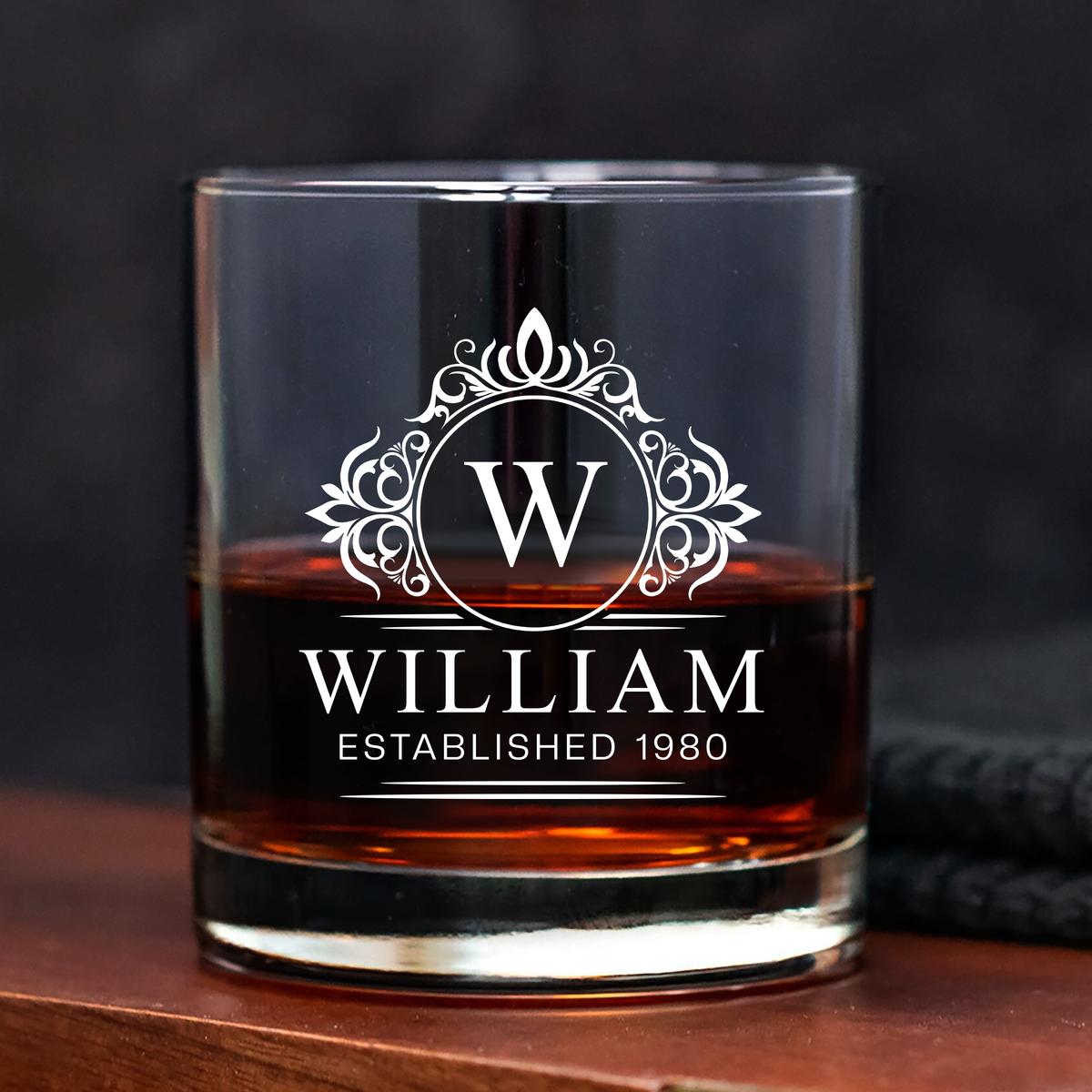 Custom Name And Established Whiskey Glass Gift For Dad TH10 894495