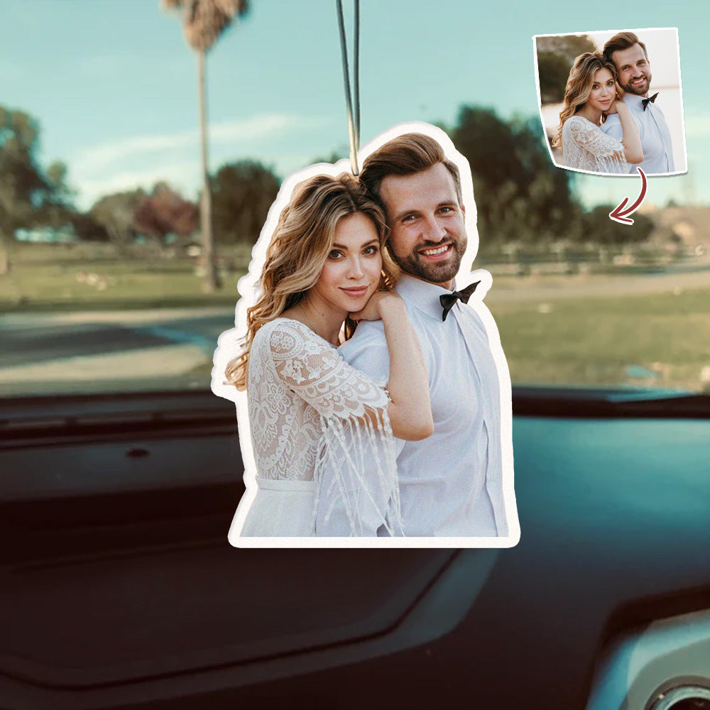 Custom Photo Couple Air Freshener Gift For Valentine HO82 901076