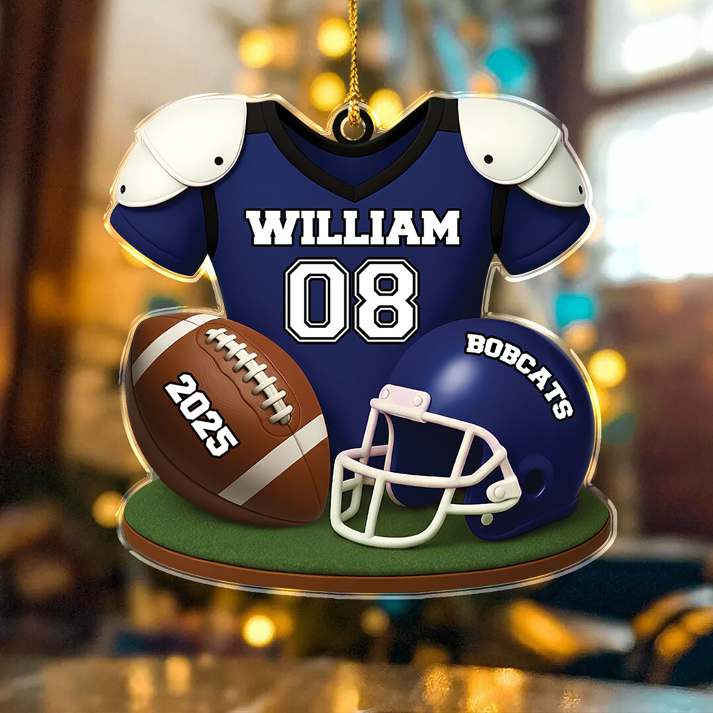Personalized American Football Acrylic Ornament Football Team Gift HA75 898076