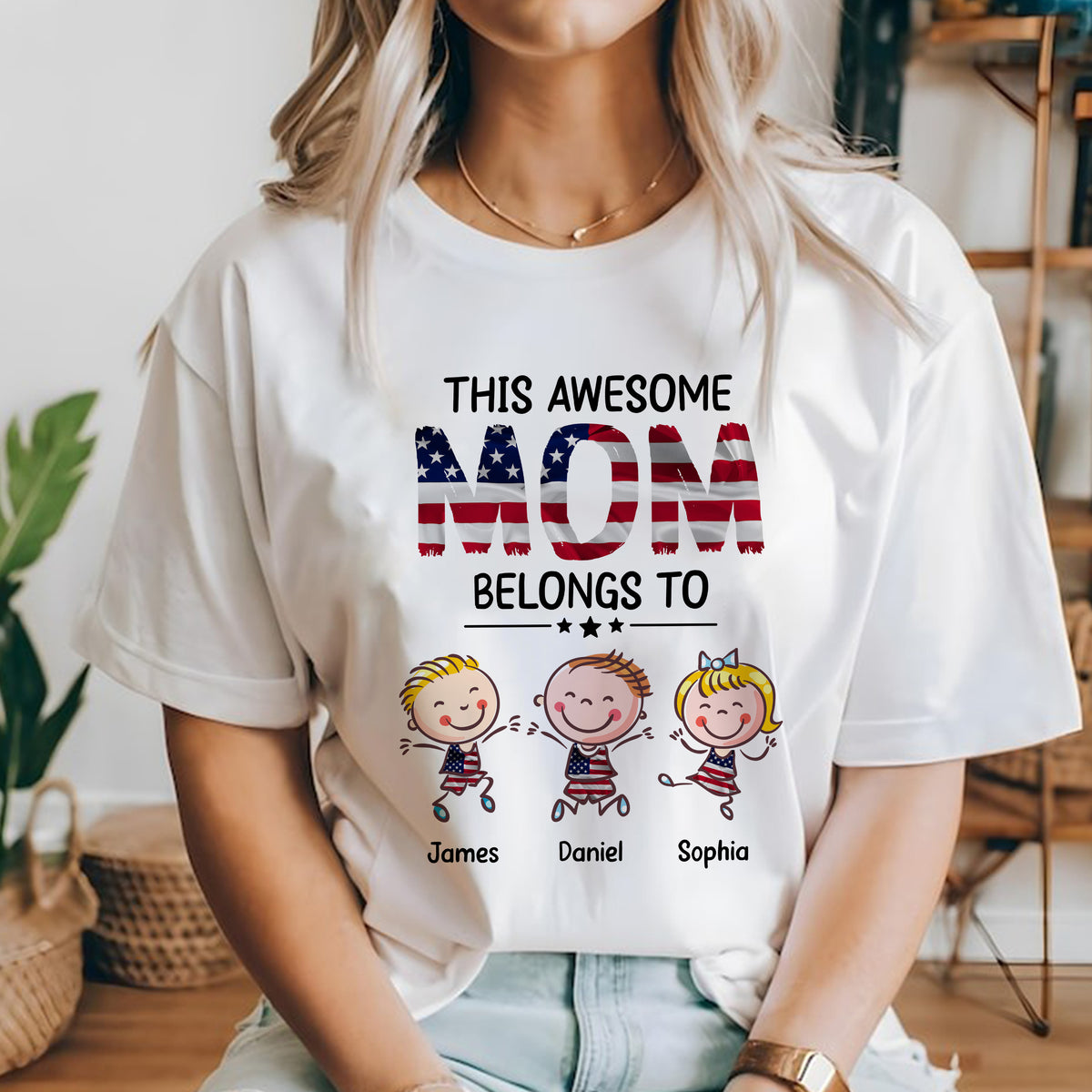 Personalized This Awesome Mom Belongs To White Shirt HA75 920864