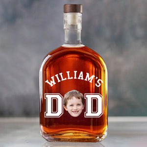 Custom Kid Photo Dad Whiskey Bottle Dad Gift CH07 895998