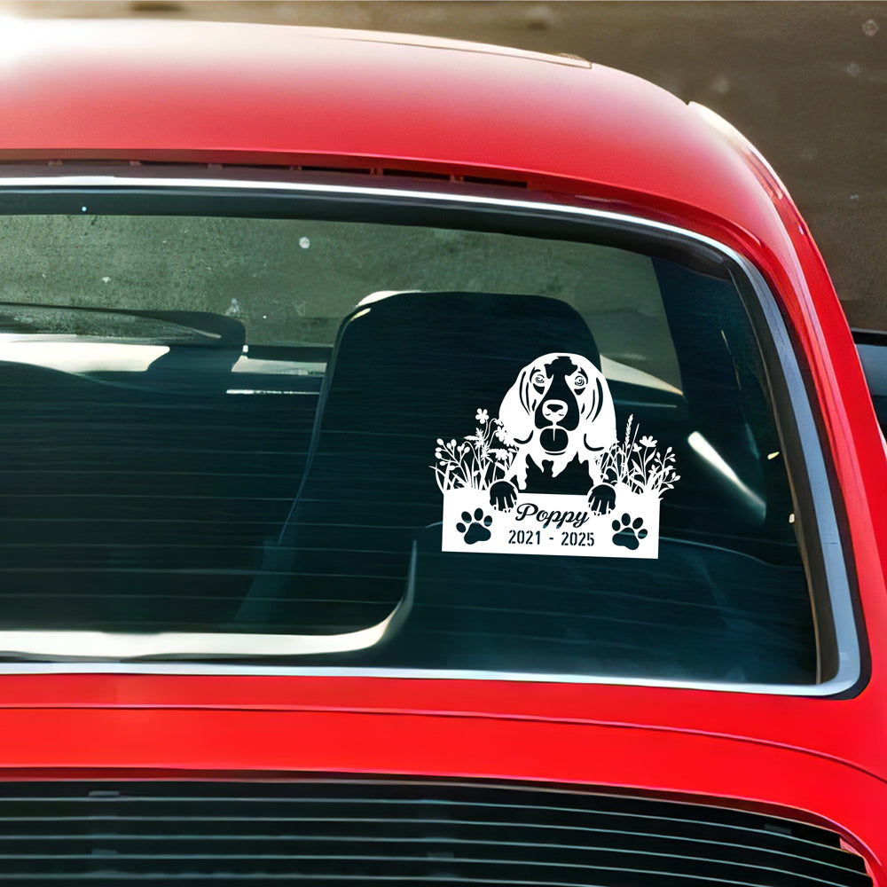 Custom Dog Breed And Name Memorial Car Window Decal Sticker TH10 898507