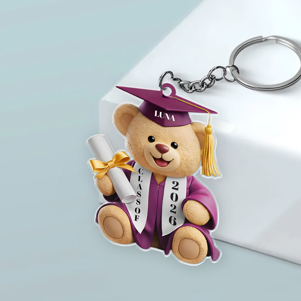 Personalized Graduation Teddy Bear For Graduation's Day Acrylic Keychain TH10 169173