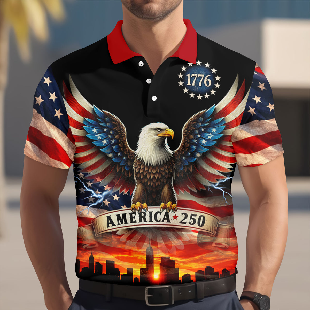 America 250th Anniversary 1776-2026 Patriotic Polo Shirt CH07 910464