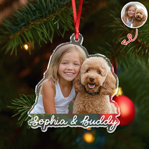 Custom Cute Dog Photo Memories 2025 Christmas Acrylic Ornament LM32 895987