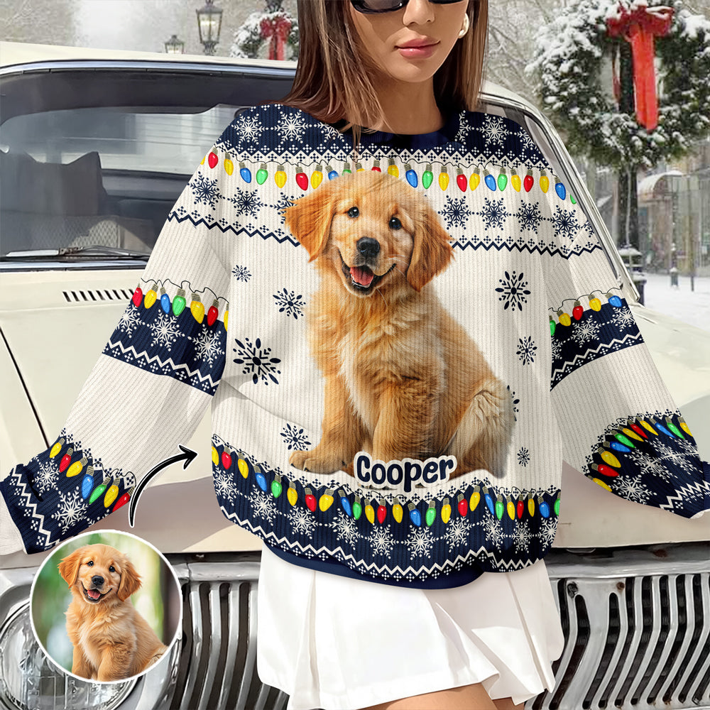 Custom Face Big Head Funny For Dog Lovers - Personalized Photo Ugly Sweater CH07 899304