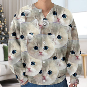 Custom Funny Cat Face Cardigan Gift For Cat Lovers CH07 899828