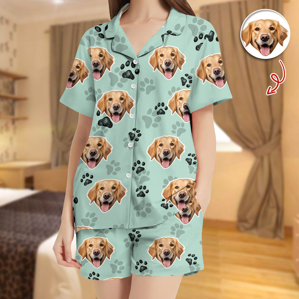 Custom Dog Face Photo Short Pajamas Gift For Dog Lovers CH07 910348