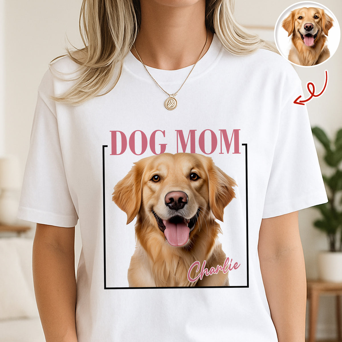 Custom Photo Dog Dad, Dog Mom White Shirt TH10 898751