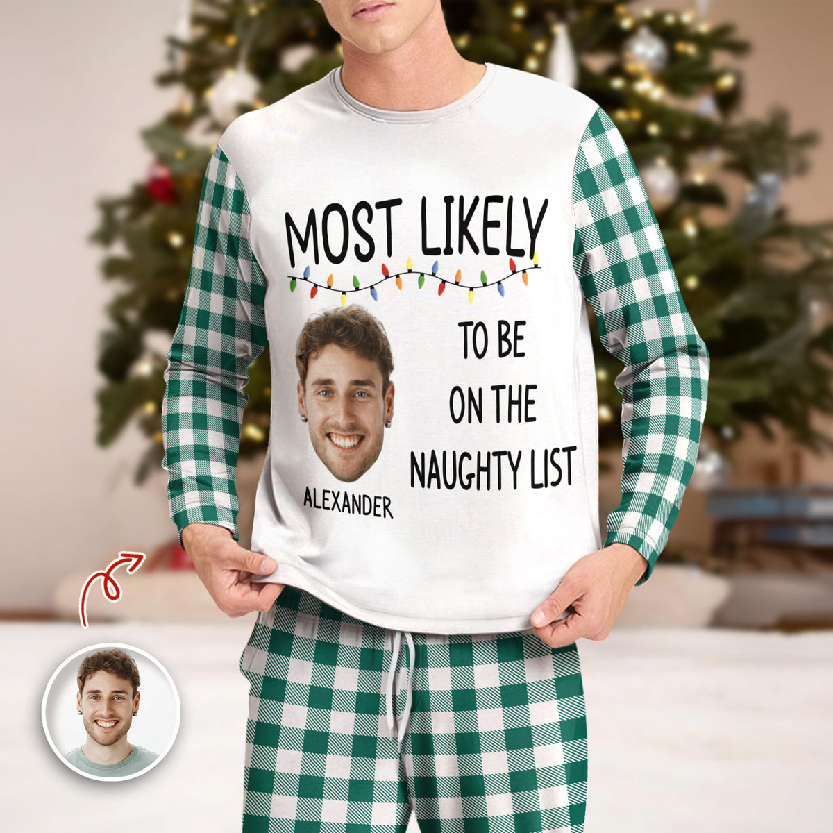 Custom Photo Christmas Family Matching Clothing Most Likely Sleepwear Gift For Family CH07 896244