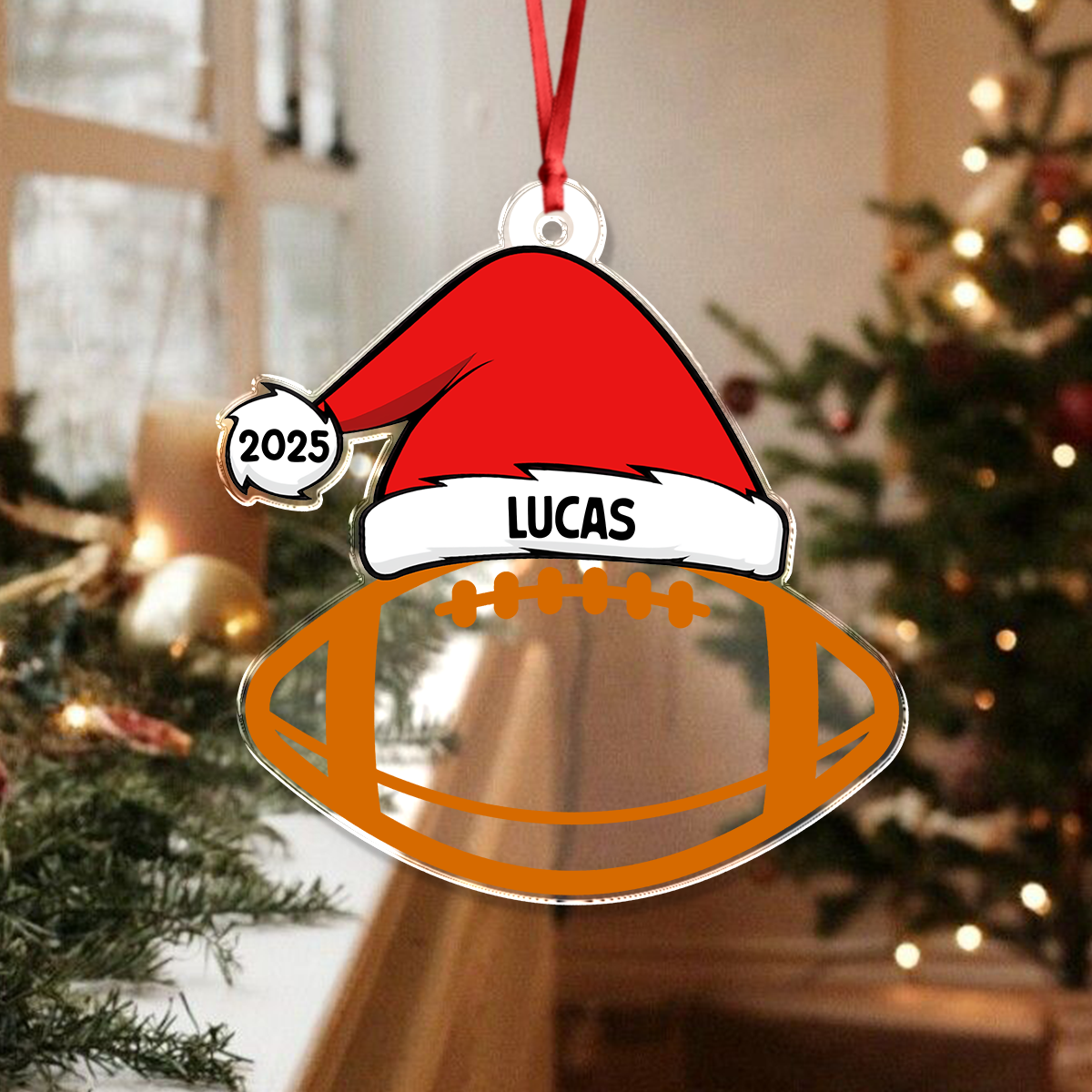 Personalised Baseball Volleyball Sports with Santa Hat Christmas Ornament LM32 893987