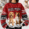 Custom Photo - Dog Mom Dog Dad Christmas Pattern Ugly Sweater Christmas Gift HA75 897568
