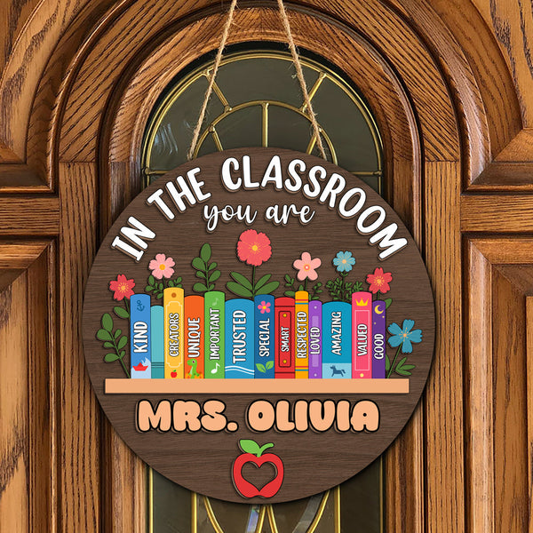 In this Classroom You Are Personalized Cute Teacher Door Sign Classroom ...
