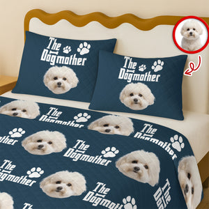 Custom Puppy Photo The Dog Father with Pawprints - Quilt Bedding Set LM32 897275