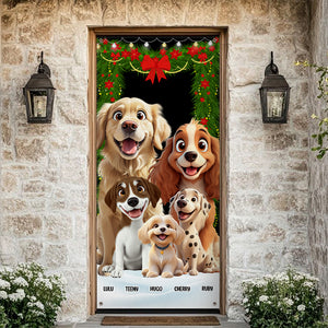 Personalized Dog Clipart Door Cover For Dog Lover TH10 896565