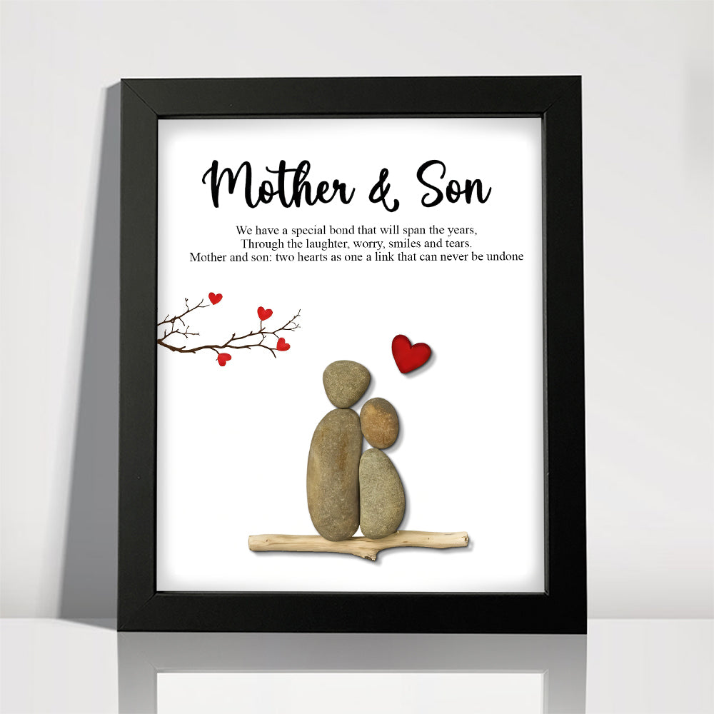Personalized Mother & Son Pebble Art Picture Frame Heartfelt Gift for Mom TH10 898873